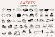 Sweets: Hand Drawn Pastry & Desserts, a Food Illustration by dicreate (Thumbnail 3 of 13)