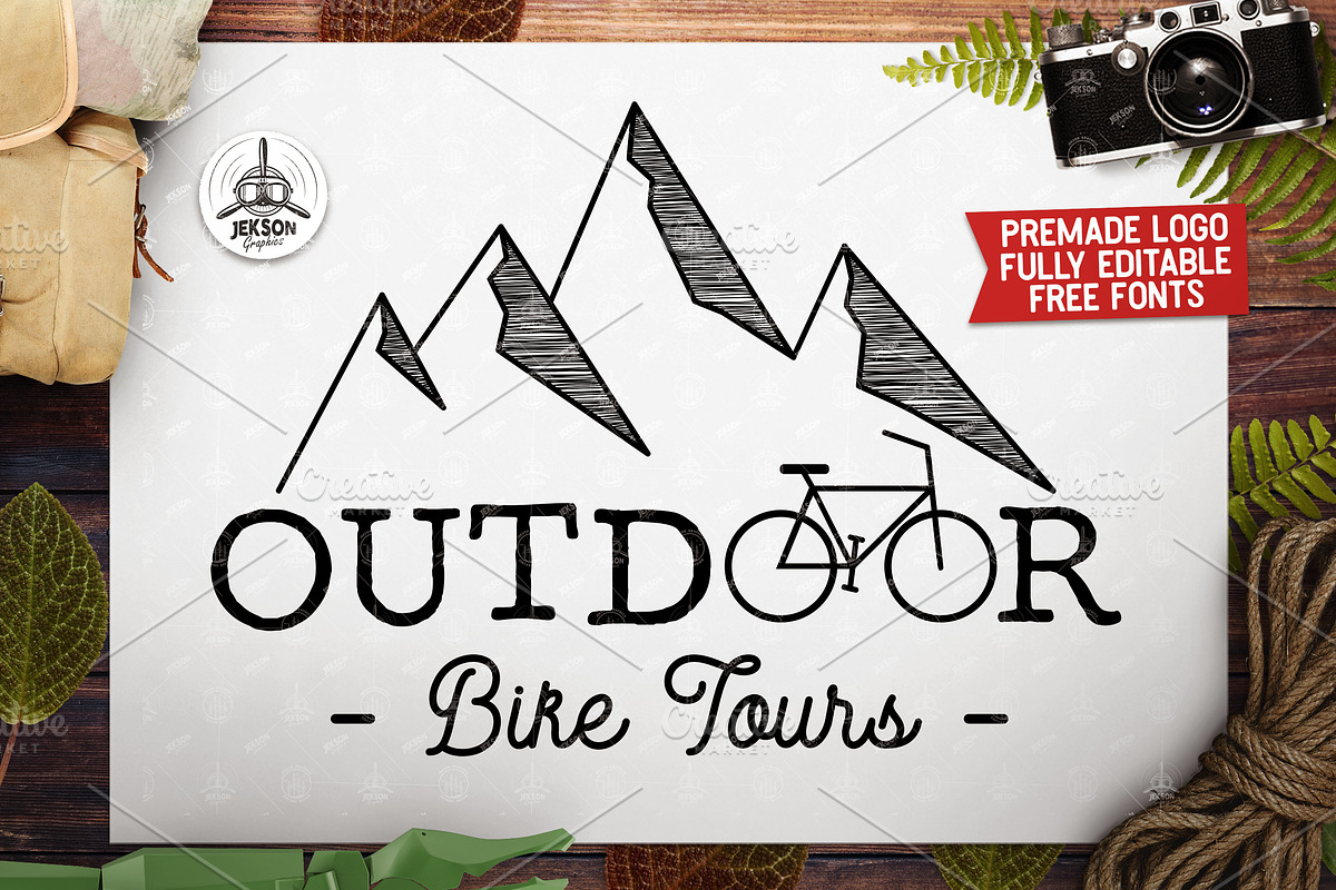 20 Mountain Adventure Icons / Logos, an Object Graphic by JeksonGraphics (Photo 4 of 11)