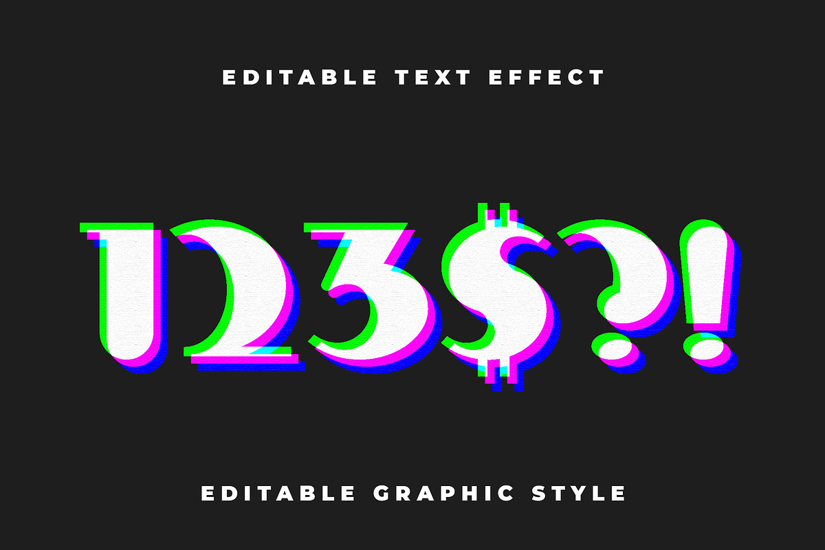 RGB Glitch Bold Text Effect preview 2
