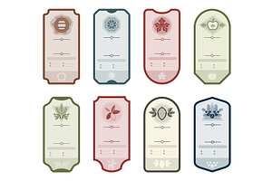 Set of vintage bottle label, a Food Illustration by Things for designers