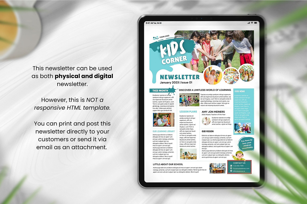 Canva Newsletter Template for Kids, a Flyer Template by PixelCraft (Photo 14 of 15)