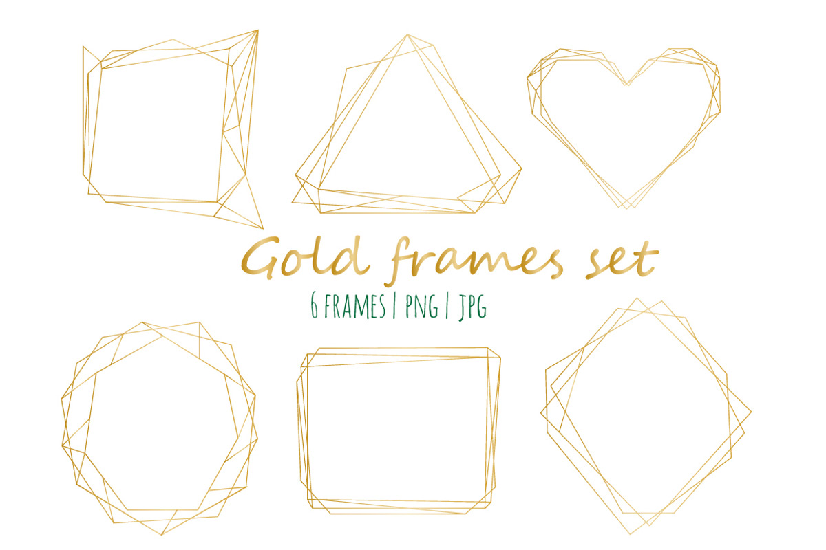 Geometrical Gold Frames, an Illustration by Annakristal (Photo 1 of 3)