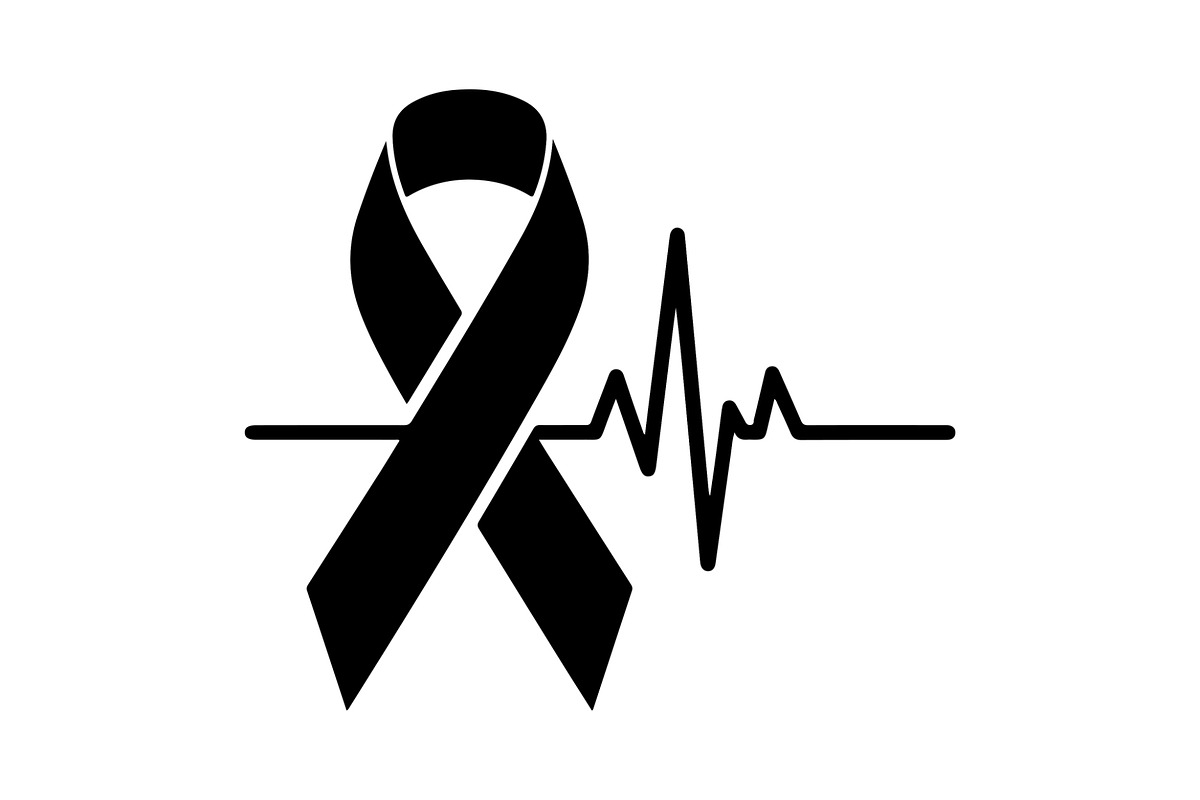 Cancer Awareness Black Ribbon Icon, a Healthcare Illustration by Designer_Momina (Photo 10 of 16)