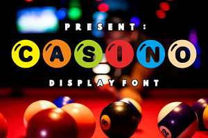Casino - Round Ball Font, a Blackletter Font by Fourteen Letter