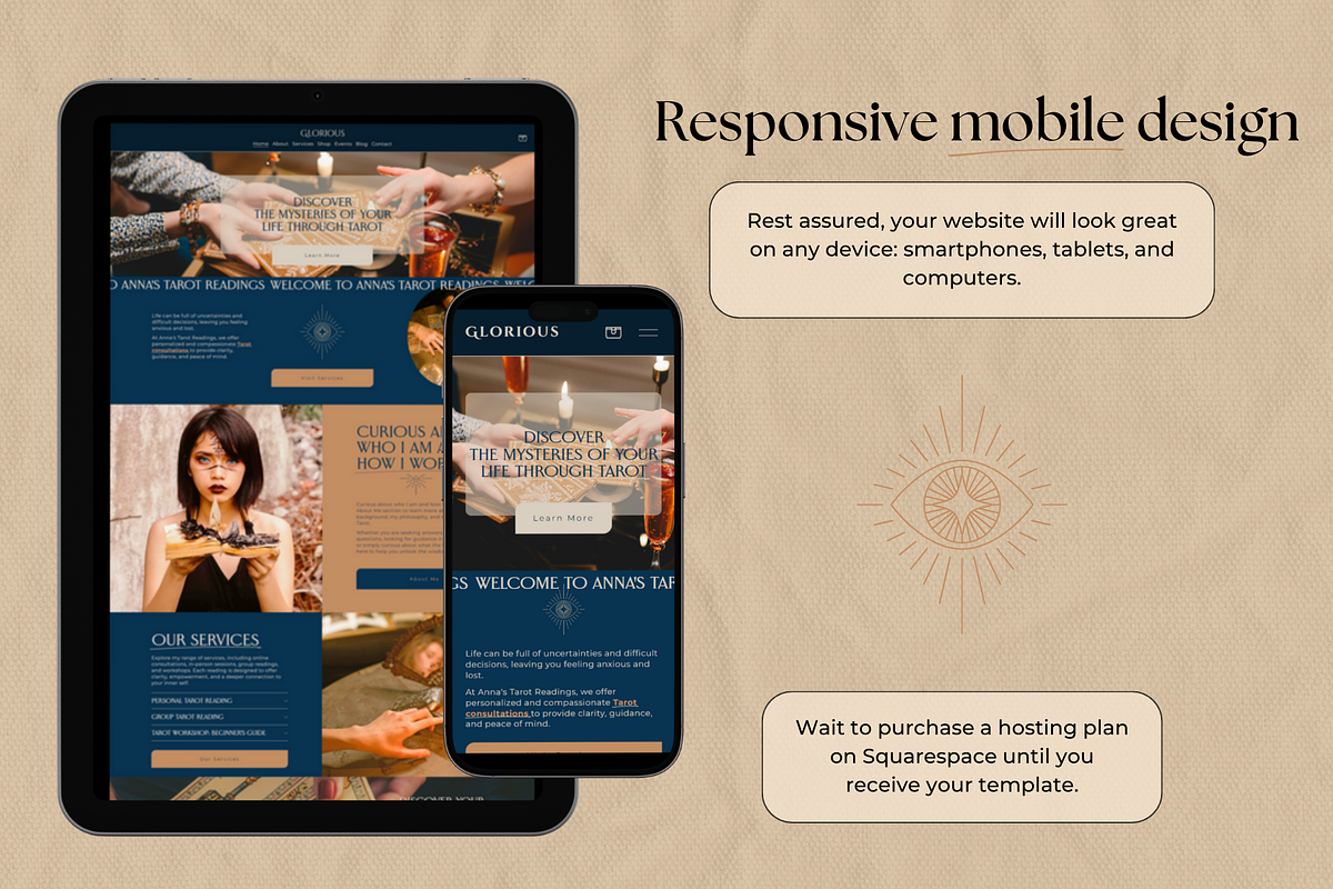 Website Template Tarot GLORIUS, a Squarespace Template by JulsIst (Photo 10 of 12)