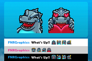 Cute Godzilla Twitch Emotes