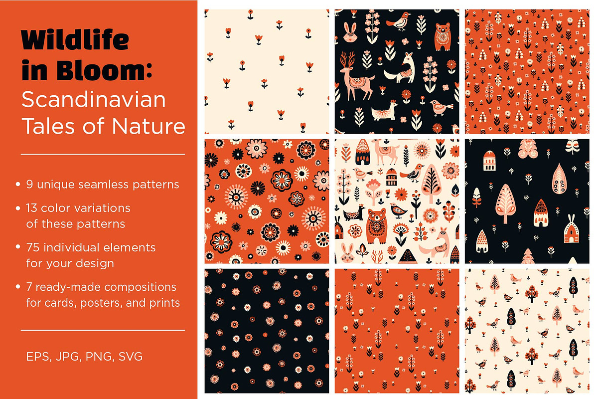 22 Seamless Scandinavian Patterns, a Pattern Graphic by VasilkovS (Photo 1 of 5)