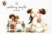 Wedding Couple PNG Clipart, a Person Illustration by Nicolle's Colorful Art (Thumbnail 1 of 4)