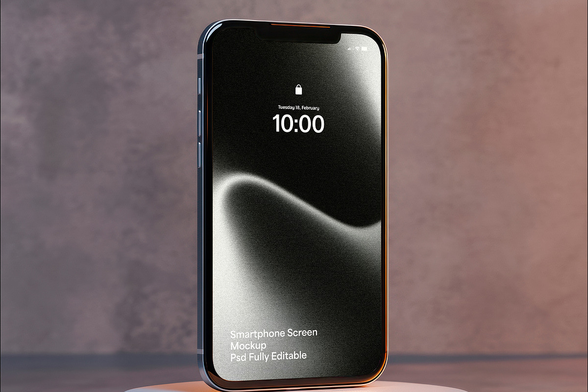 Smartphone Lock Screen Mockup, an iPhone Mockup by Mego-studio (Photo 3 of 3)
