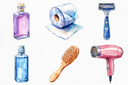 Watercolor Hygiene Clipart, an Illustration by Craft Nest (Thumbnail 2 of 5)