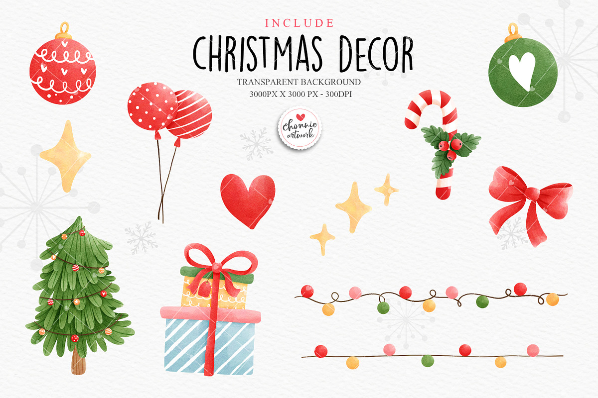 Christmas llama clipart, an Animal Illustration by Chonnieartwork (Photo 7 of 8)