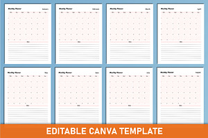 2024-25 Monthly Planner Canva