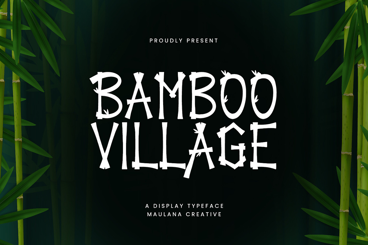 Bamboo Village Display Font, a Handwritten Font by Maulana Creative (Photo 1 of 7)