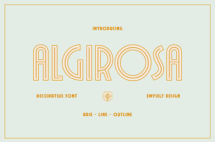 ED Algirosa - Decorative Font, a Sans Serif Font by Emyself Design