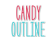 Candy Outline Handwritten font