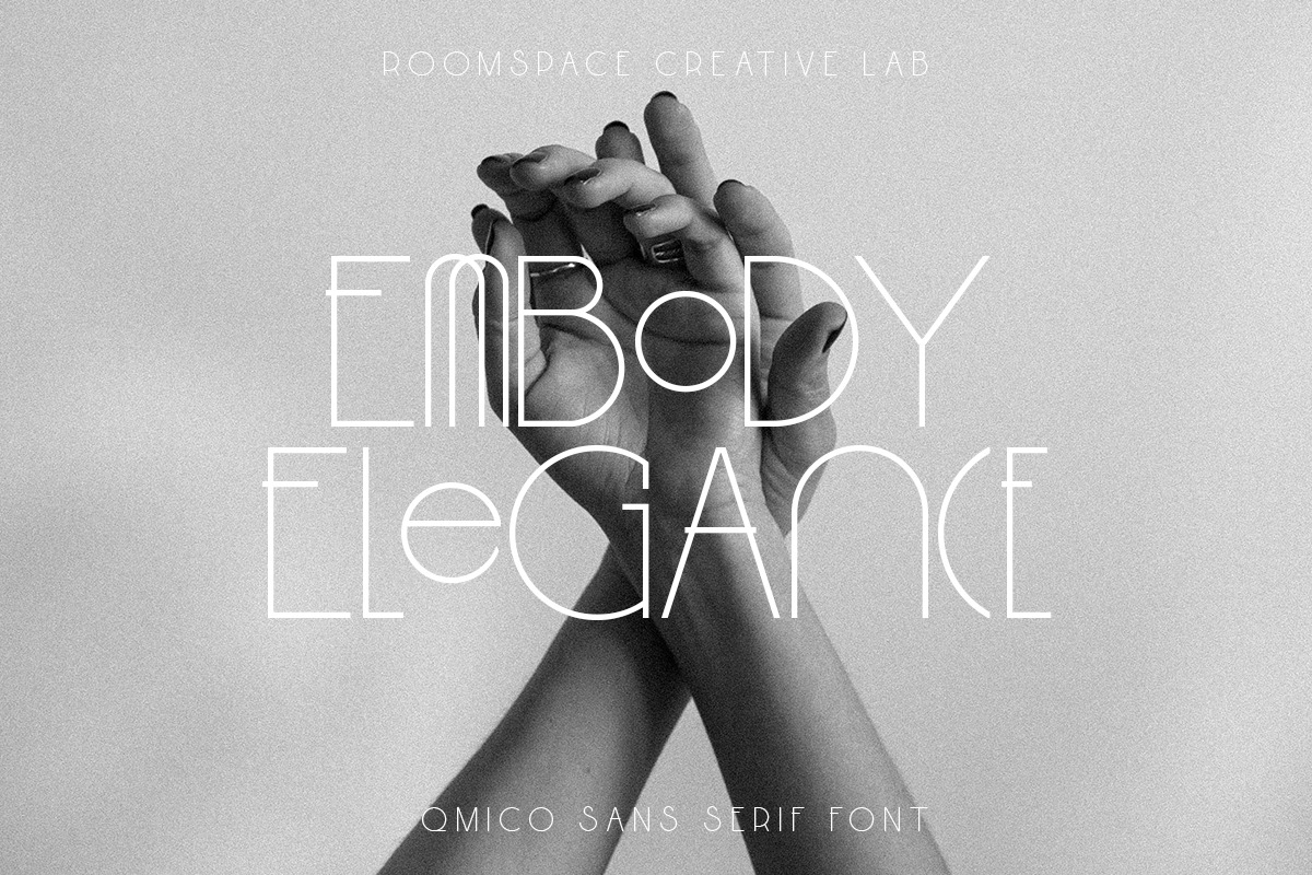 Qmico - Modern Minimal Art Deco Font, a Sans Serif Font by roomspace creative lab (Photo 4 of 11)