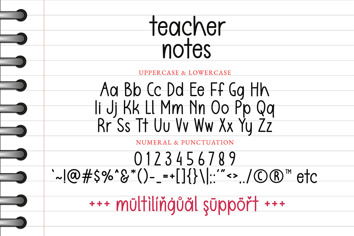 Teacher Notes - Handwritten Font, a Handwritten Font by Airotype (Photo 7 of 8)