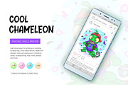 Chameleon Cartoon Character. Tshirt, an Animal Illustration by KENO Mascots (Thumbnail 4 of 6)