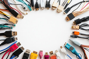 A collection of various cables, a Photo by Pavel_design