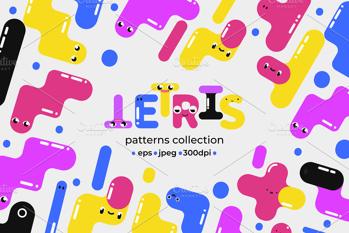 Tetris. Game pattern, a Pattern Graphic by Lineli (Photo 1 of 12)