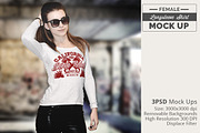 Female Shirt Mock Up, a Background Graphic by k-project design (Thumbnail 1 of 4)