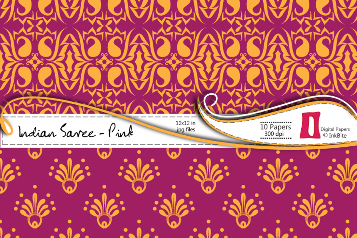 Indian Saree Paper Pack Pink preview 3