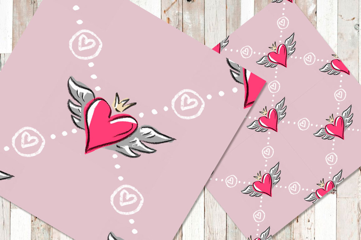 Set: seamless pattern with hearts, a Pattern Graphic by Melniklenart (Photo 8 of 10)