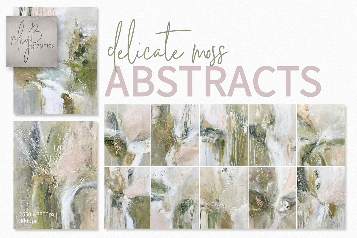 Delicate Moss Abstracts, a Decorative Illustration by rileyBgraphics (Photo 1 of 7)
