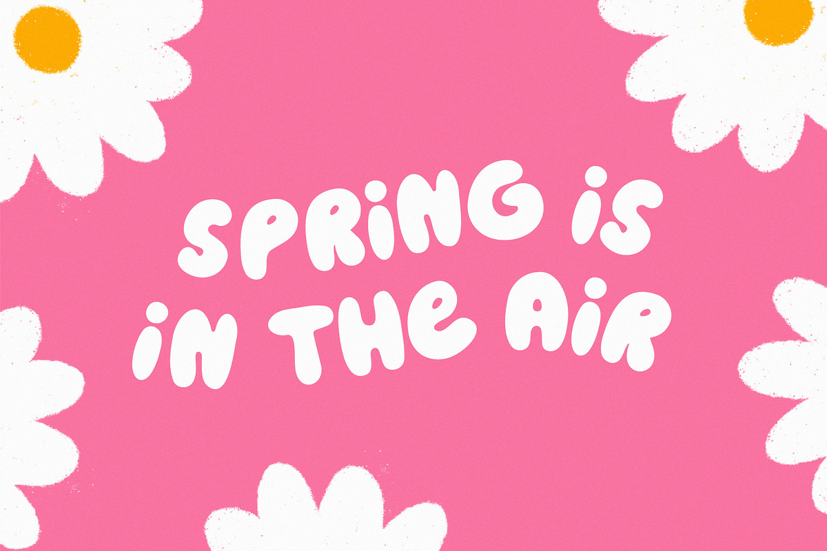 Flowering | Bubbly font, a Sans Serif Font by JuliaVolkova (Photo 5 of 8)