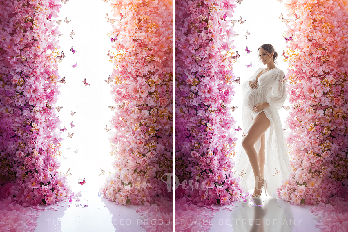 Butterflies Floral Backlit Backdrop, a Background Photo by Winwin Design Art (Photo 4 of 6)