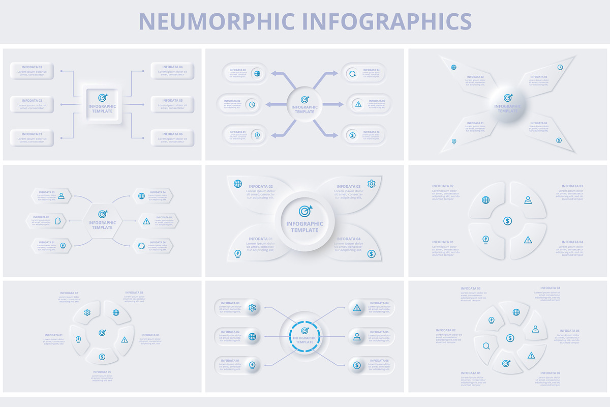 Neumorphic Presentation Template preview 7