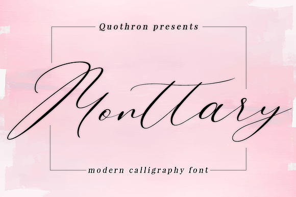 Monttary - Modern calligraphy font preview 8