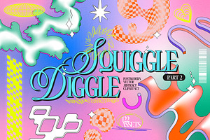 Postmodern Squiggle 2 Vector Clipart