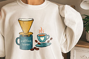 Coffee Morning Hand-drawn PNG Bundle, an Illustration by GlitterCraft (Thumbnail 30 of 101)