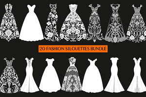 Elegant Gown Bundle, an Illustration by Designer_Momina