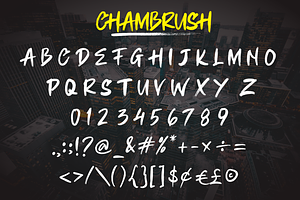 Chambrush - Urban Brush Font