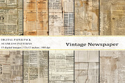 Vintage Newspaper Digital Papers, a Background Graphic by BonaDesigns (Thumbnail 1 of 5)