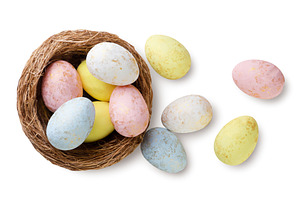 Easter eggs rolled out of the nest, a Holiday Photo by innakreativ