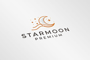 elegant crescent moon and star logo, a Branding & Logo Template by mouze_art (Thumbnail 1 of 3)