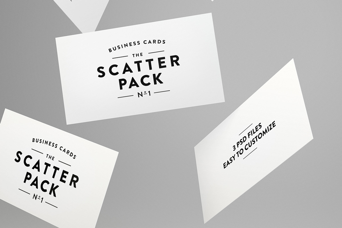 Scatter Business Cards Mockup, a Print Template by GraphicHero (Photo 4 of 5)