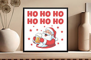 Funny Christmas Santa Ho Ho Ho, an Illustration by Black Bird Studio (Thumbnail 4 of 4)