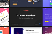 Erfusion - 20 Hero Headers (70% OFF), an UI Kit Template by Pentaclay (Thumbnail 1 of 6)