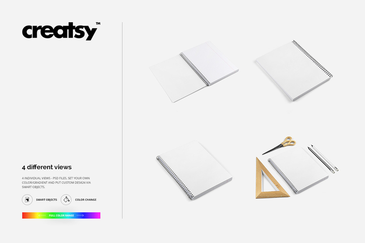 Notebook 2 Mockup Set, a Print Template by creatsy4 (Photo 8 of 9)