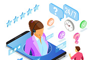 Online Support Isometric Services, a Person Illustration by TAlex (Thumbnail 4 of 6)