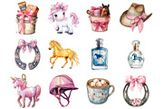 Watercolor Horse Clipart, a Graphic by CitraGraphics (Thumbnail 3 of 4)