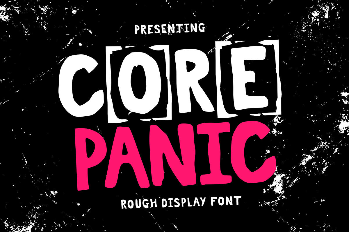 Core Panic - Rough Display Font, a Font by Pixesia Studio (Photo 1 of 15)