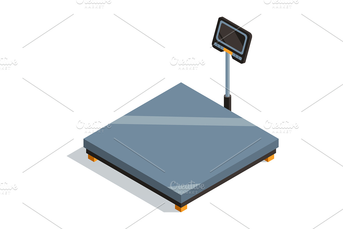The Modern Digital Weight Scale is, an Object Illustration by the8monkey