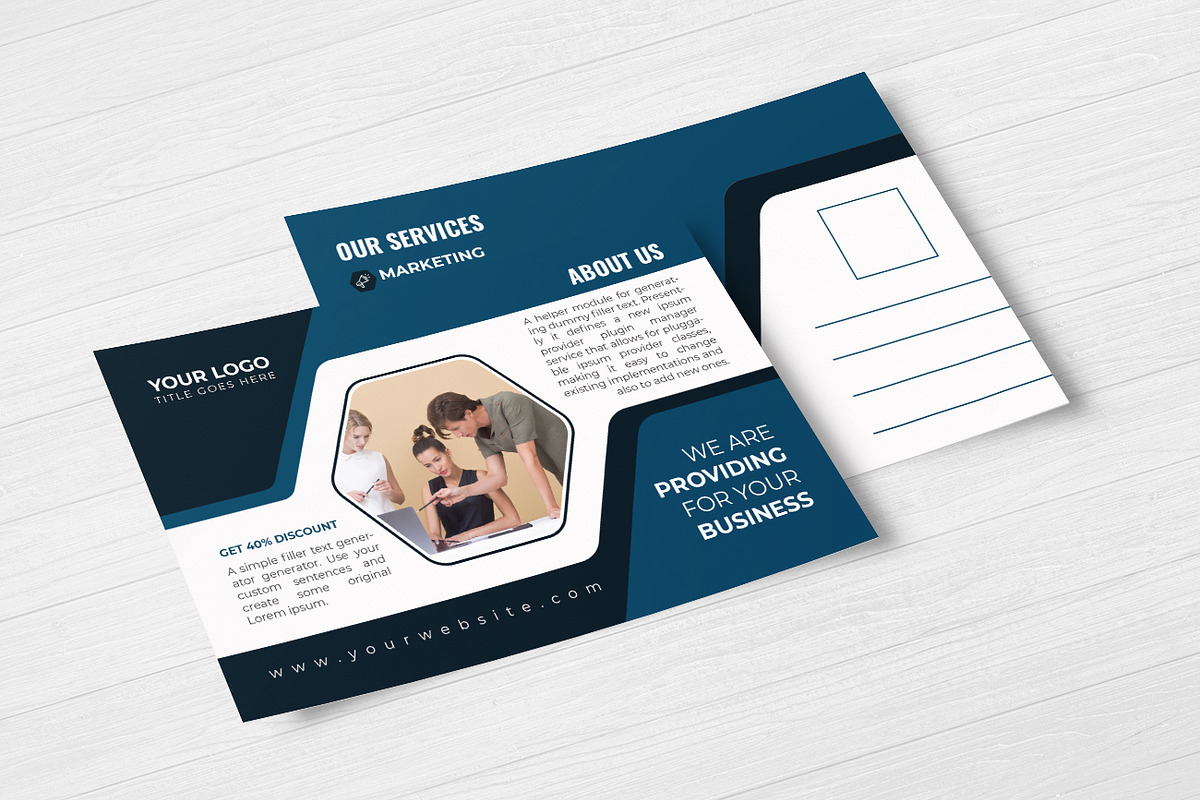 Corporate Postcard Design, a Card Template by Studio Retouch (Photo 4 of 4)