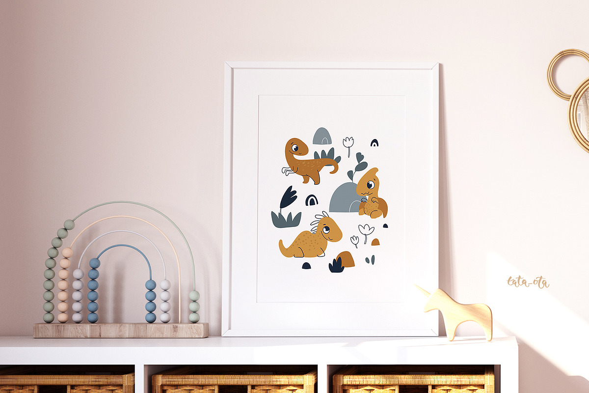 Cute baby dinosaur. Clipart, an Animal Illustration by tata_ota (Photo 10 of 13)