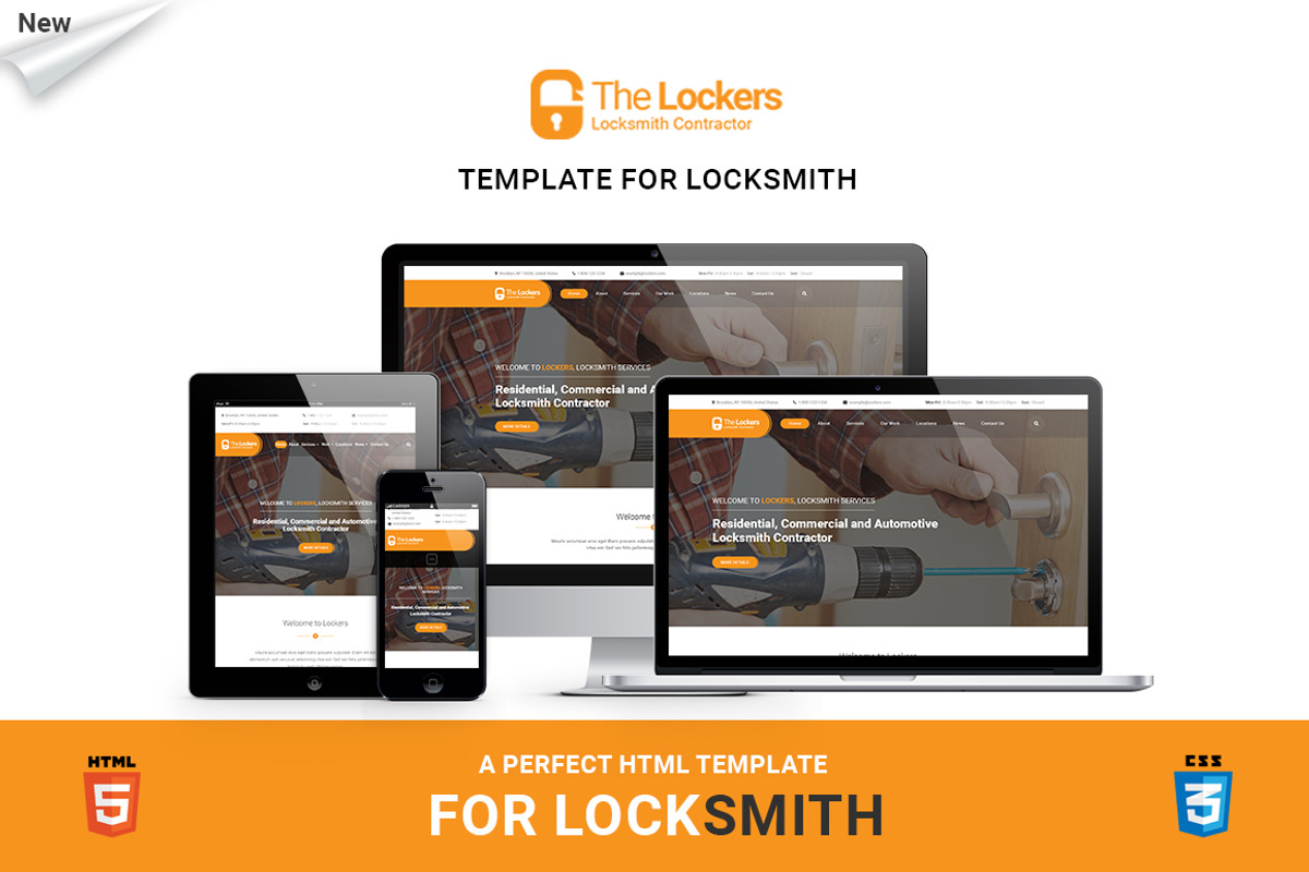 Locksmith-Business Website Template, a Websites & App Template by oLanding (Photo 1 of 8)